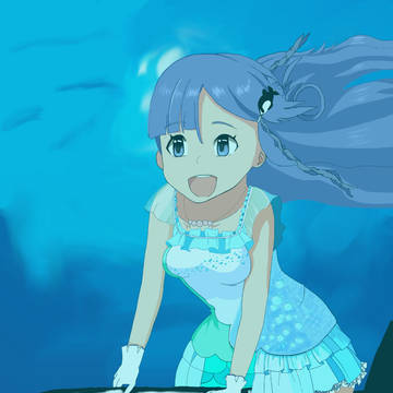 イルカに乗る浅利七海