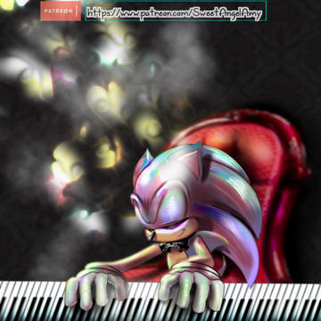 Sonic Playing Piano