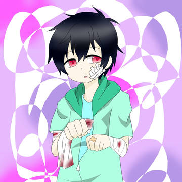 中学生志摩くん(怪我Ver.)
