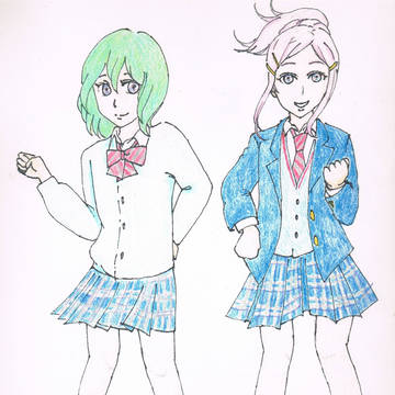 文化祭でダンスを披露する仲良しふたり