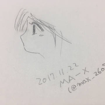 横顔の女の子（未完成）