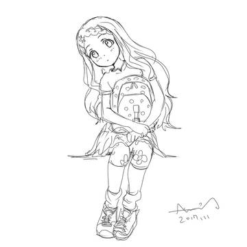 何かに気付いたここなちゃん