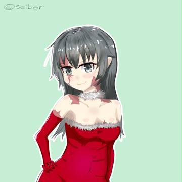 サンタっぽいコスのシルヴィ