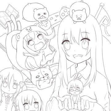うまるちゃんR線画