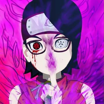 sarada uchiha activating susanoo