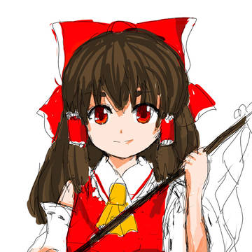 霊夢 描きかけ