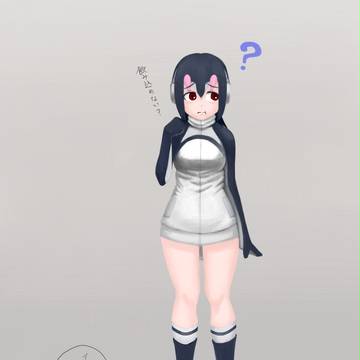 ジャパリまんを丸呑みできずに困惑するフルルさん