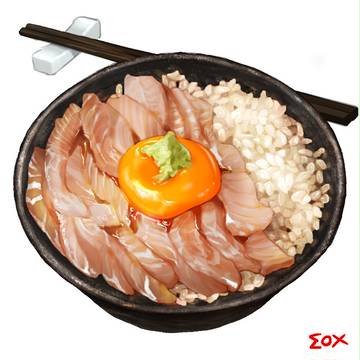 ヒラメ漬け丼