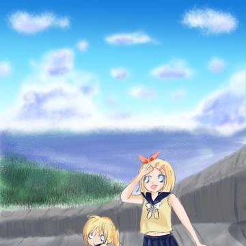 【鏡音リン・レン】途中で投げたイラストwww