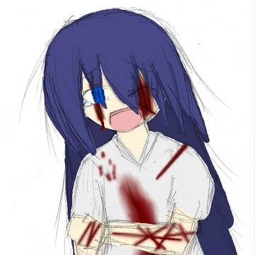 うちの子に作者代理として切りつけられてもらった。