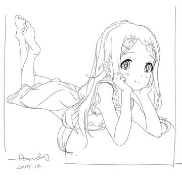 うつぶせ 差分絵