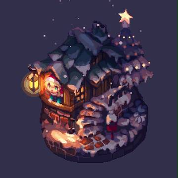 クリスマスドットヴィネット