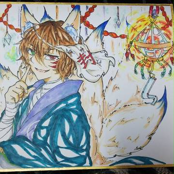 色紙に描いてみた\( ´ω` )/