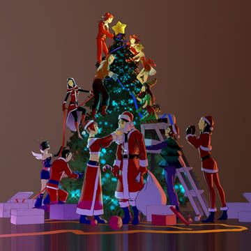 クリスマス絵が遅くなりました;