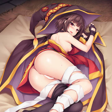 半裸めぐみん。