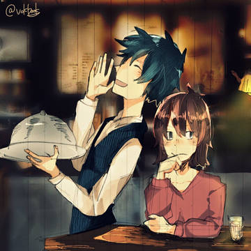 in the cafe