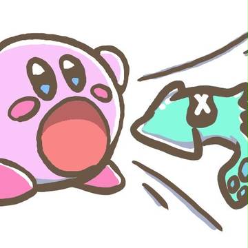カービィとイカ