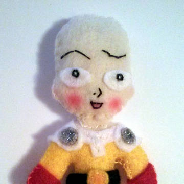 Saitama plush felt doll