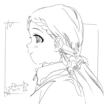 2018初らくがき 今年もこの子が皆に愛されますように・・・