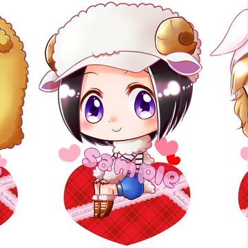もふもふえんアクキーサンプル