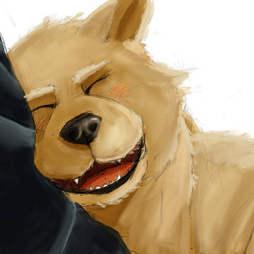 甘える犬