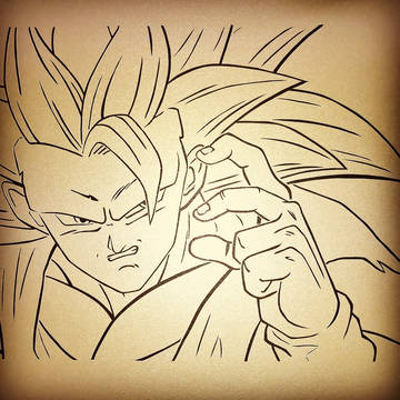 【切り絵】孫悟空  スーパーサイヤ人3