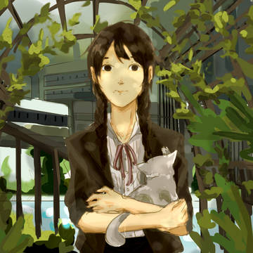 少女と猫