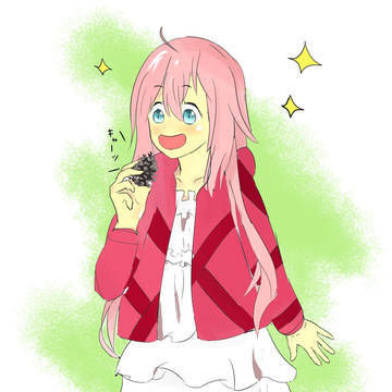 松ぼっくり食べるなでしこちゃん！