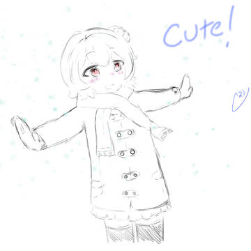 Cute Winter Potato Sketch
