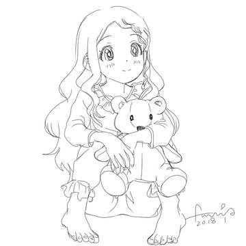 湯上りここなちゃんとクマちゃん