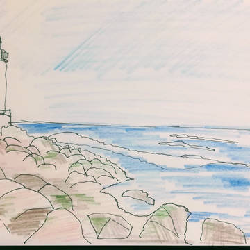 灯台と海