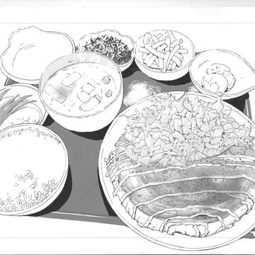 背景美塾料理講座（3回）で描いた絵です。