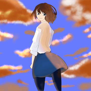 夕暮れの中で