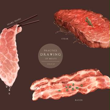 肉の绘練習