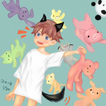 獸耳角色厚塗