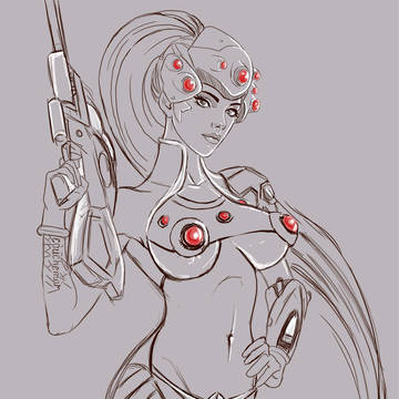 Widowmaker Overwatch sketch 2