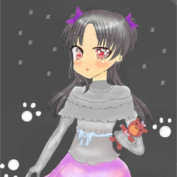 雪とクマさん