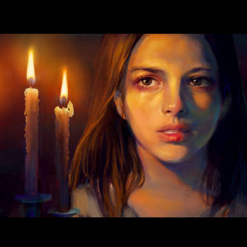 girl in the candlelight