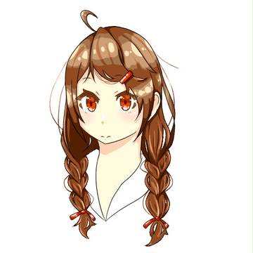 三つ編み練習したイラスト