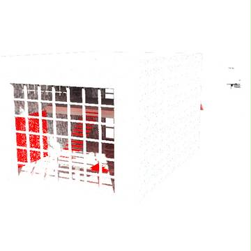 薄暗い無機質な建物３DCAD