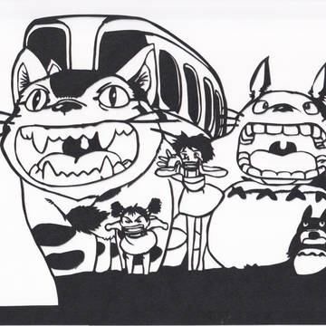 となりのトトロ 切り絵
