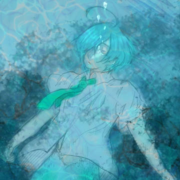 水底に沈む