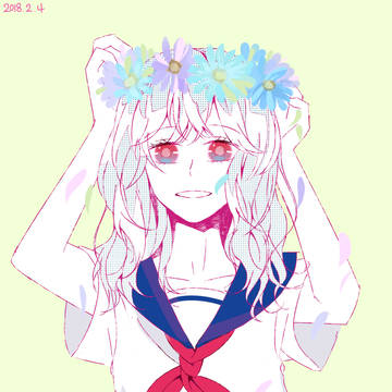 A GIRL WITH THE FLOWER CROWN