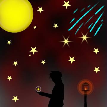 色鉛筆とデジタルで描いてみました!ww