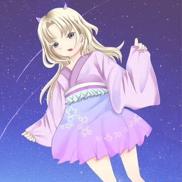 星空と女の子