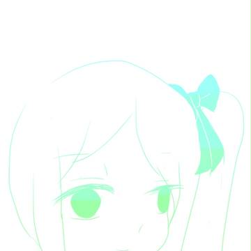 渐变色少女