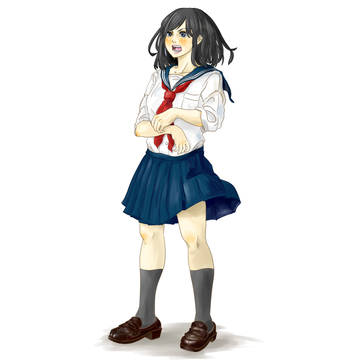 腕がかゆい女の子