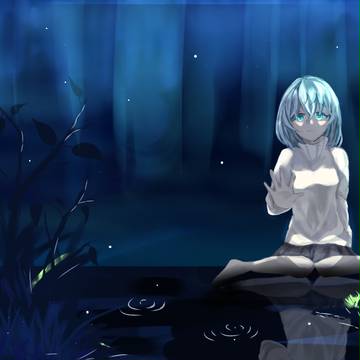 湖と女の子
