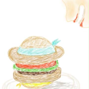 帽子ハンバーガー