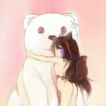 シロクマもふり